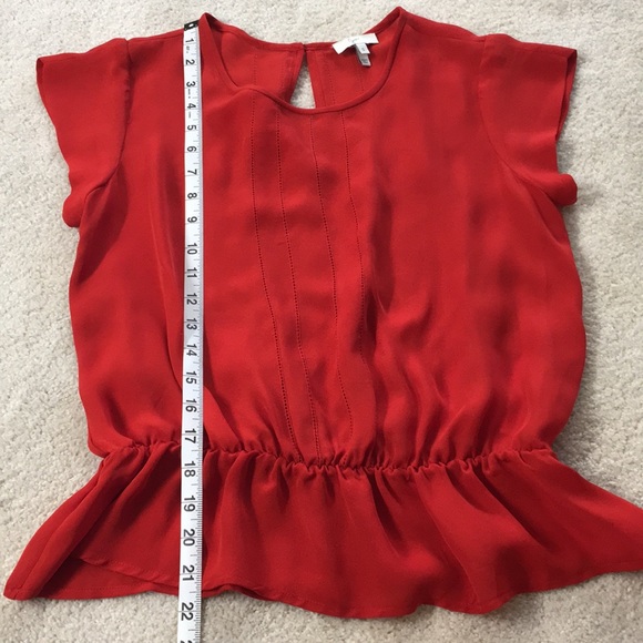 Joie Silk Cap Sleeve Peplum Top, Small - Picture 6 of 8